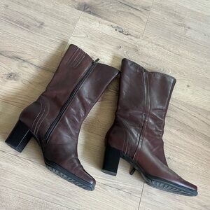 Naturalizer Dark Brown Heeled Boots